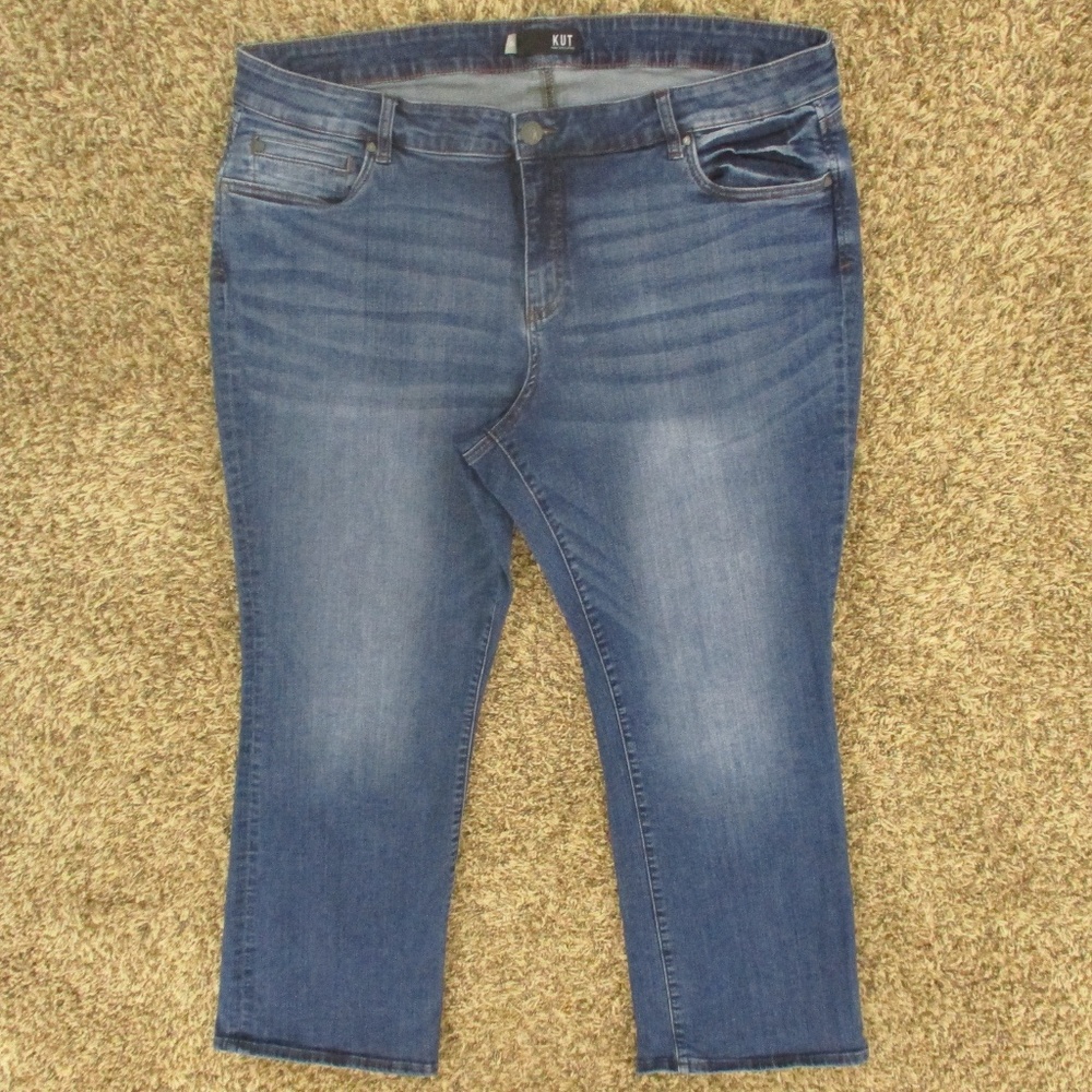 KUT From The Kloth Jeans Women's 24W Dark Wash Natalie‎ Bootcut Stretch Denim
